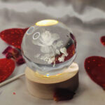 3D Crystal Ball Crystal Planet Night Light Laser Engraved Solar Globel